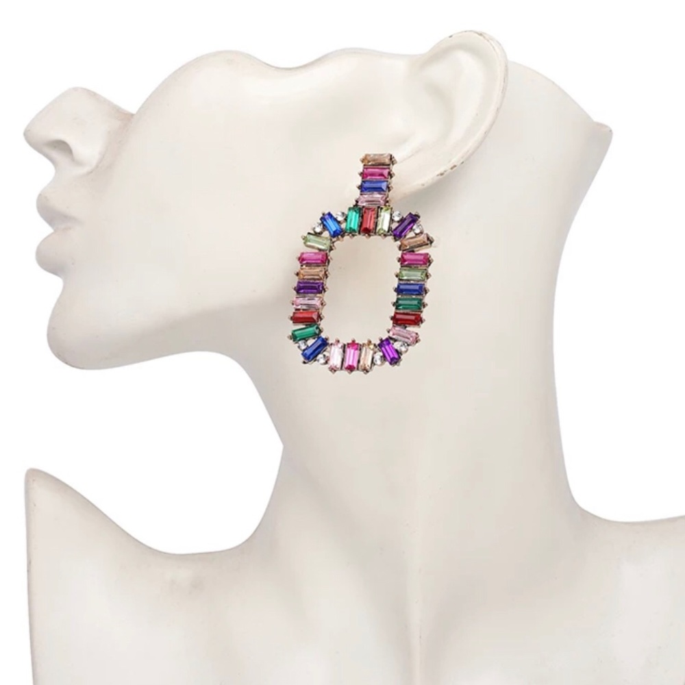 Multicolor drop earrings - Picture 5 of 5